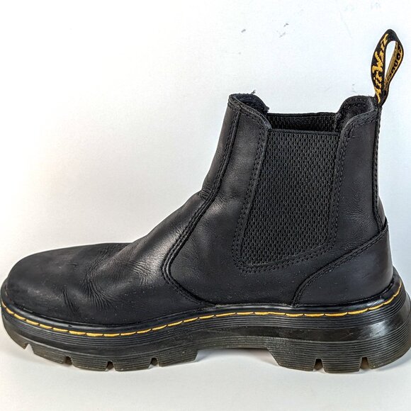 Mens Size 6 Dr. Martens Audrick Black Nappa Lux Leather Platform Chelsea Boots main image 7